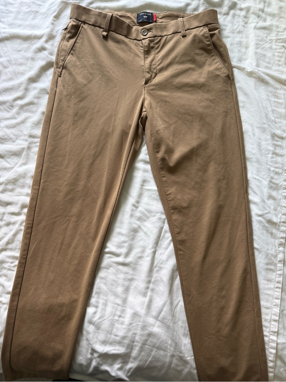 Dockers Men's Tan Tech Tapered Pants 32 x31 - Picture 2 of 9